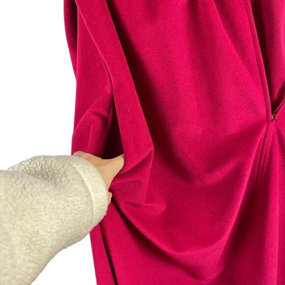 Vintage 80s Oscar De La Renta Fleece Rococo Robe Lace Trim Balloon Sleeves Small - Picture 8 of 15